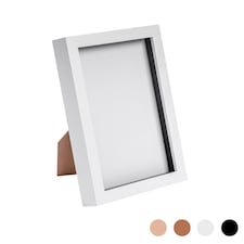 Nicola Spring A5 (6 x 8") Photo Frame - White - 3D Photo Frame Picture Frame Box Portrait Display Case (23.5 x 17cm)
