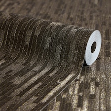 Haptic Metallic Wallpaper in Chocolate N/A