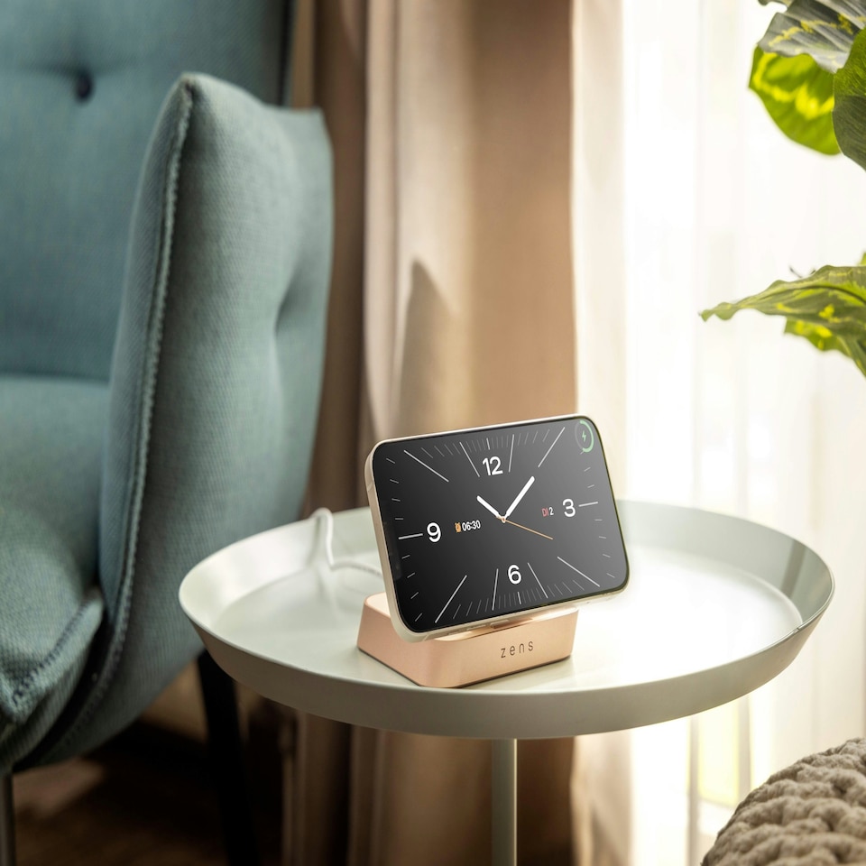 image 1 of Zens Nightstand Magnetic Wireless Charger Pro 2 (incl. Wall Charger) - copper