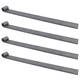 image 1 of Trailer Tailgate Strap Hinge Self Colour 12.5mm Pin Weld On 460mm Long 4pc Grey