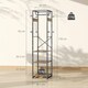 image 3 of HOMCOM Clothes Rail with Storage Shelf and Hooks, Clothes Rack Brown