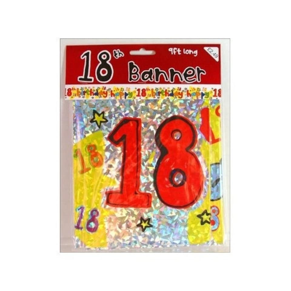 18th Banner - Multicoloured - One Size
