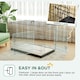 image 4 of PawHut Dog Crate with Two Doors, Tray, Soft Cushion, for Extra Large Dogs
