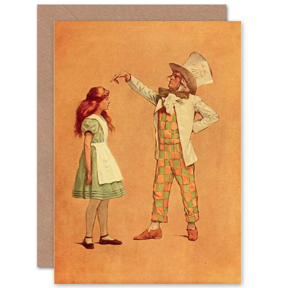 image 1 of Alice Wonderland Mad Hatter Birthday Card