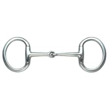 Shires Jointed Horse Eggbutt Snaffle Bit - Silver - 6in (UTER681)