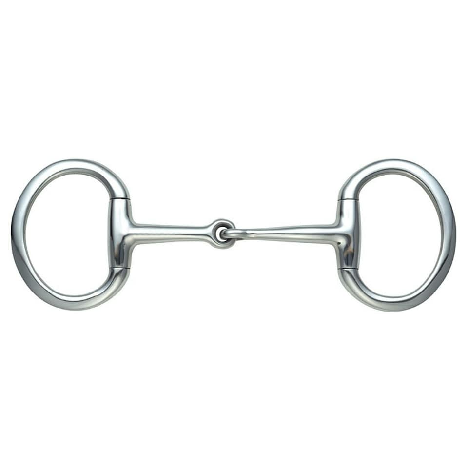 Shires Jointed Horse Eggbutt Snaffle Bit - Silver - 6in (UTER681)