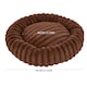 image 7 of Living and Home 6 Colour Soft Donut Pet Bed for Cats & Dogs,Warm & Cosy Retreat | Brown | Brown | L
