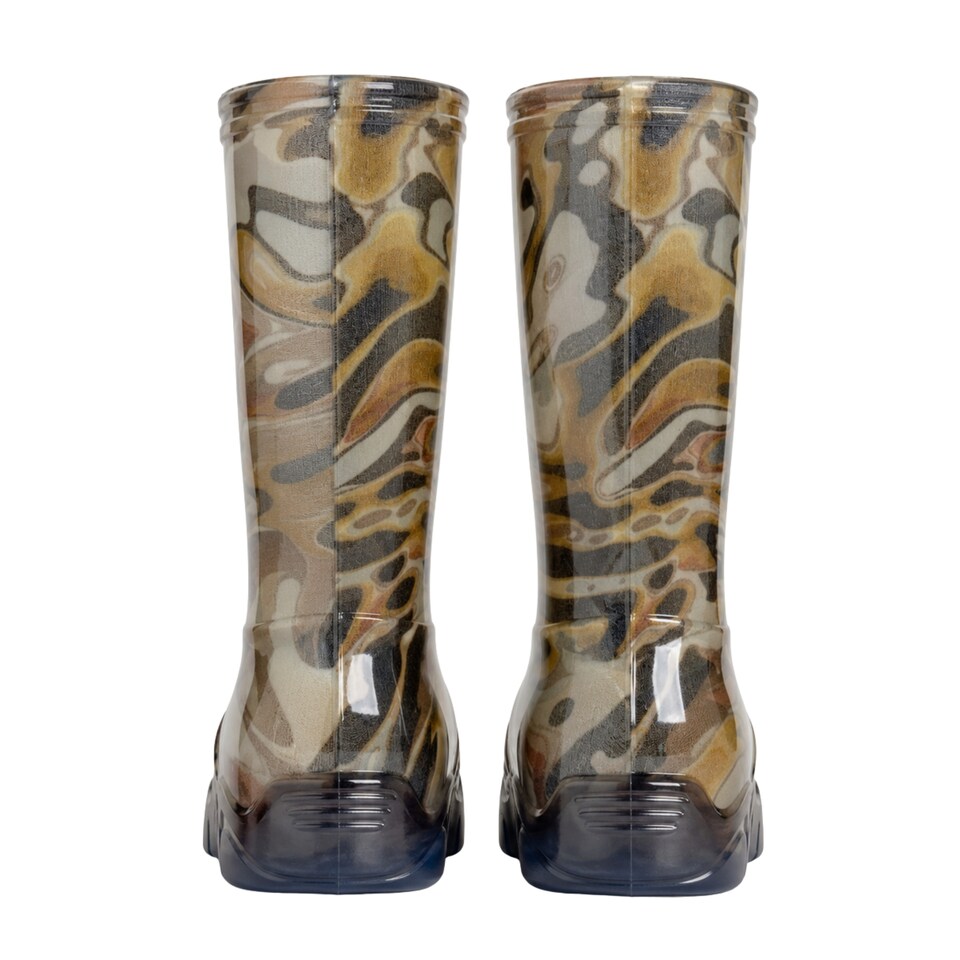 image 1 of Demar Stormer Reflective Kids' Wellies, Green Mosaic, EU 20/21