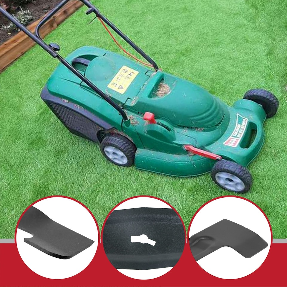 image 1 of SPARES2GO Metal Blade compatible with Qualcast RM37 MEB1437M M2EB1437M M2EB1537M RM37RF Lawnmower (37cm)