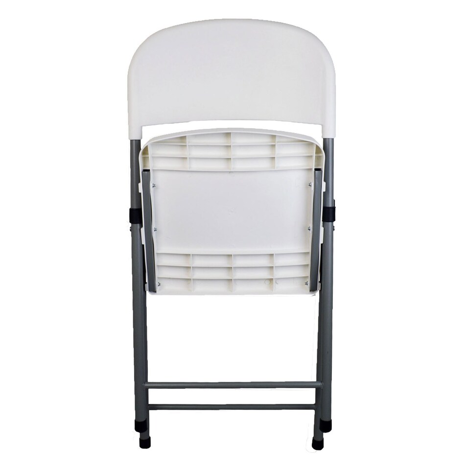 image 1 of Harbour Housewares Folding Trestle Chairs - White - Pack of 2 | White | White