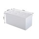 image 7 of HOMCOM Storage Ottoman Tool Box Faux Leather Folding Bench Foot Rest, White