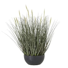 Hill Interiors Fountain Grass Artificial Potted Plant - Green - 81cm