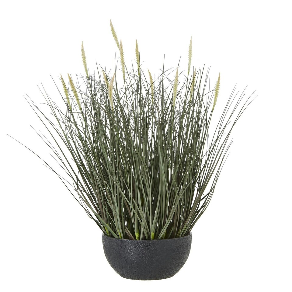 image 1 of Hill Interiors Fountain Grass Artificial Potted Plant - Green - 81cm