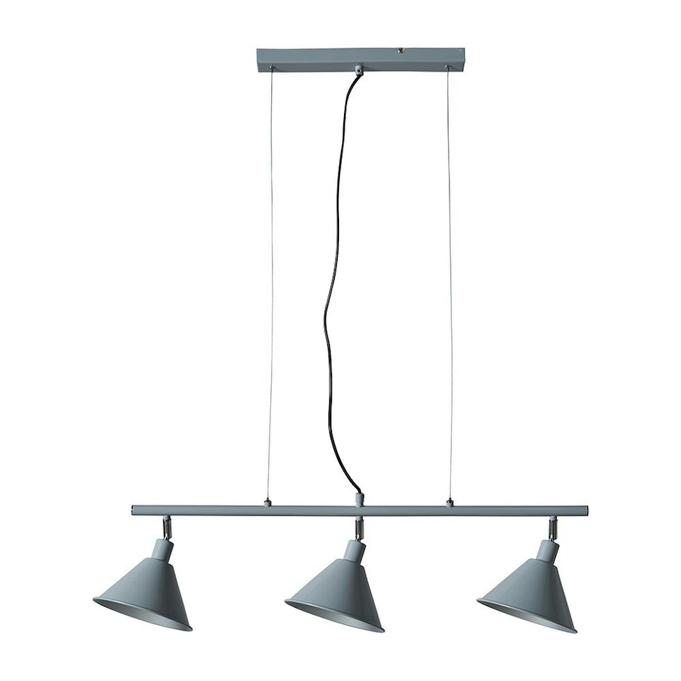 image 1 of ValueLights Brisner Matte Grey Pendant Light and E14 Golfball LED 4W Warm White 3000K Bulb