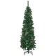 image 1 of HOMCOM 5.5FT Artificial Slim Christmas Tree Holiday Home Décor with Pine Cones