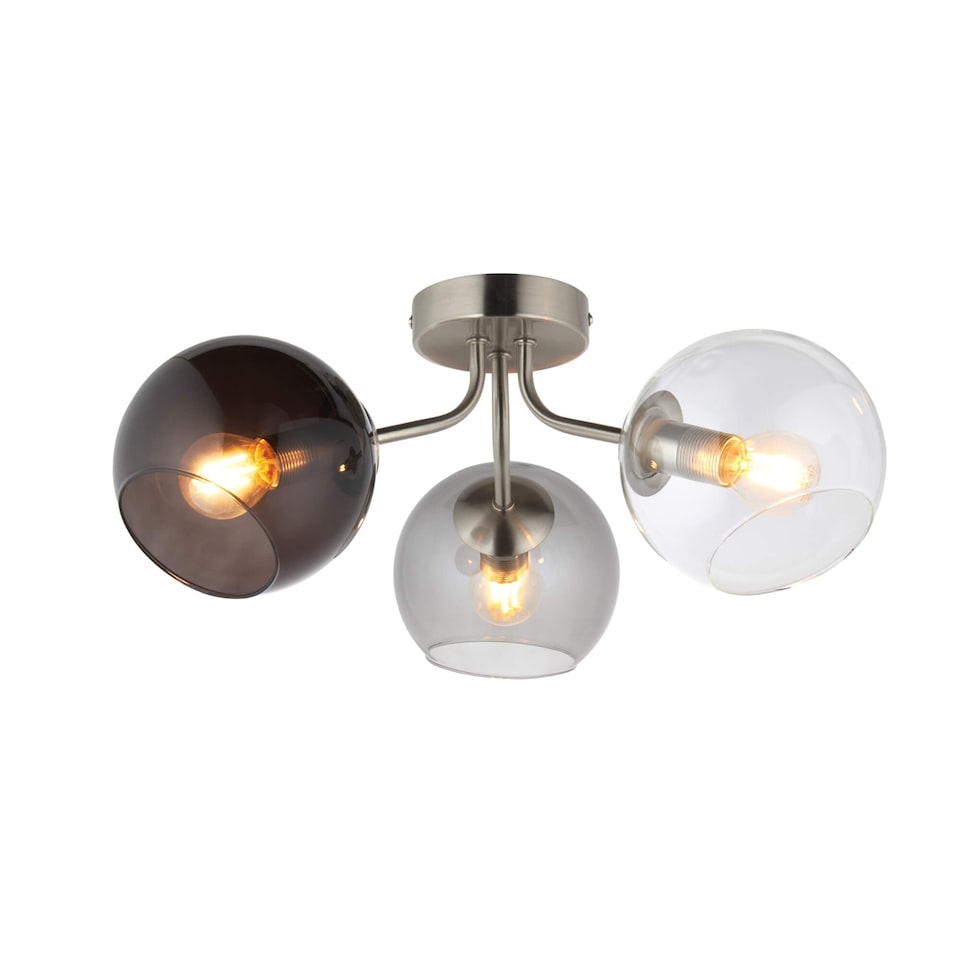image 1 of Branco 3 Light Semi-Flush Ceiling Light