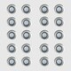 image 3 of ValueLights Decking Lights 20 Pack Silver Outdoor Decking Light With Extension White 40mm Chrome