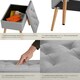 image 4 of Bench Ranya upholstered linen look with storage space - 300kg capacity Grey | Light Grey