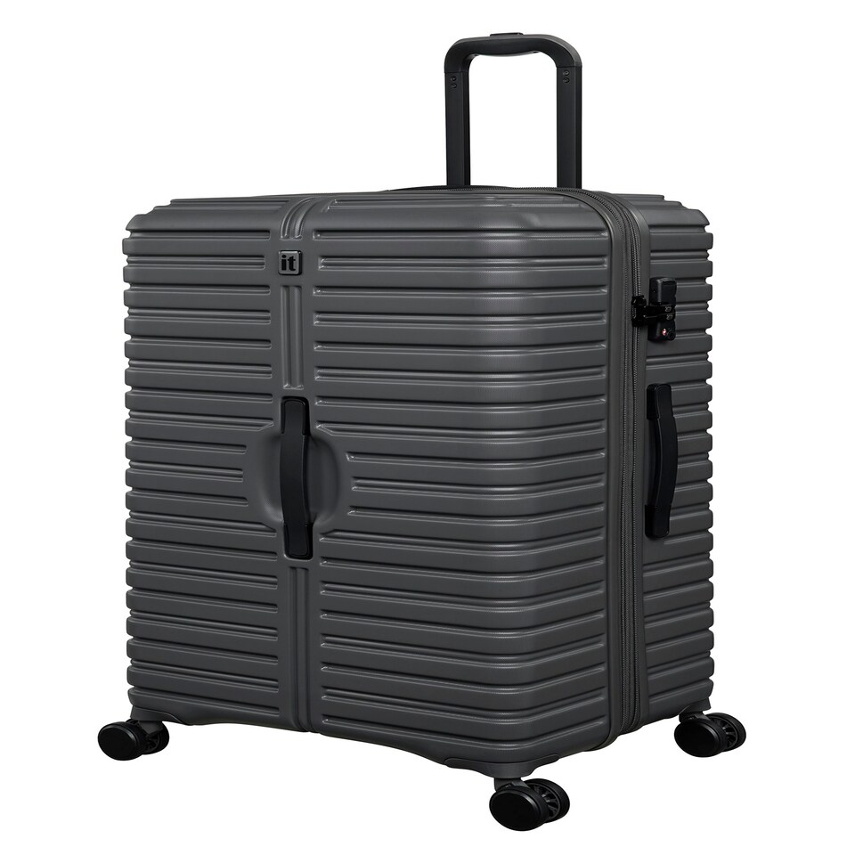 image 1 of IT Luggage Jumbo Charcoal 3pc Suitcase Set with TSA Lock Grey