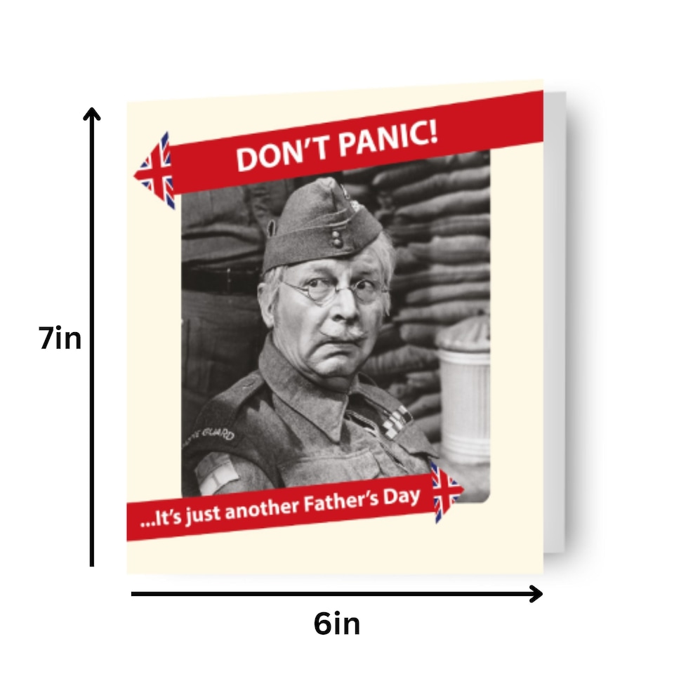 image 1 of Dad's Army 'Don't Panic!' Father's Day Card