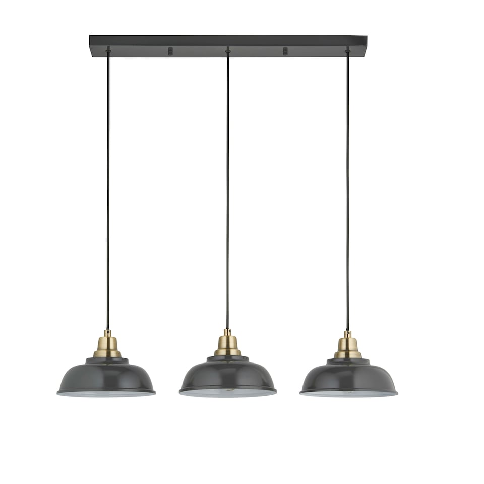 image 1 of Bakewell Grey Bar Pendant Grey
