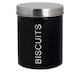 image 1 of Harbour Housewares Round Metal Kitchen Biscuit Tin - Black