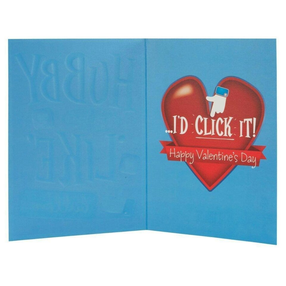 image 1 of Husband 'Like Button' Valentine's Day Hubby Card - Medium by Hallmark New