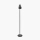 image 4 of Black and Brushed Brass Task Floor Lamp Black | Gold
