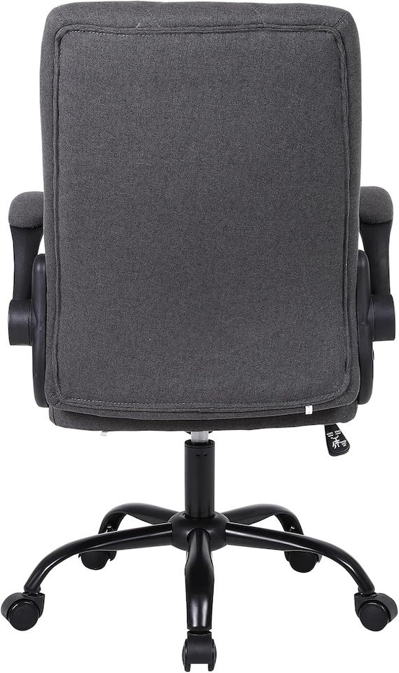 image 1 of Ergonomic Computer Desk Chair with Flip-Up Armrest, 90-105 Degrees Reclining and 360 Swivel