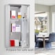 image 7 of HOMCOM Wall Mounted Medicine Cabinet First Aid Box Glass Door Lockable 3 Shelves | Silver