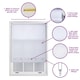 image 3 of FURNISHED Roller Blinds with Chrome Round Eyelets and Metal Fittings Cut to Size Sheer Window Shade | White | White | (W) 150cm x (L) 210cm