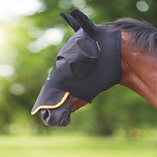 Shires Stretch Fly Mask with Nose Black | Full