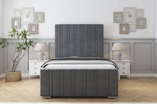Sloomy Radcliffe Armour Coniston Bed Frame With Mattress With 50" Upholstered Headboard 4'6 Double