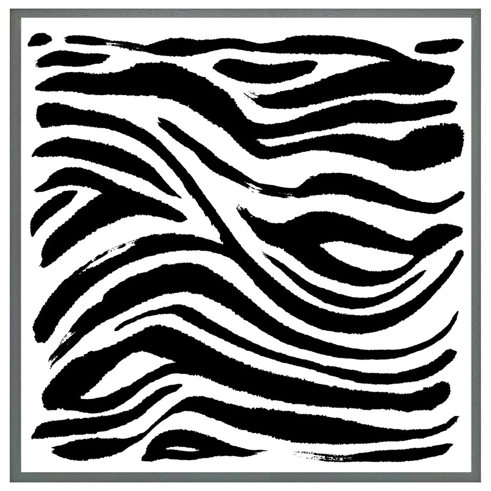 image 1 of Zebra stripes print (Picture Frame) White | L