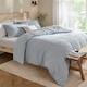 image 1 of Yard Lark Muslin Cotton Duvet Cover Set | Green | Green | Super King