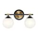 image 5 of Kichler Benno Bathroom Wall Lamp Contemporary Black, Champagne Bronze 3000K IP44 2x G9