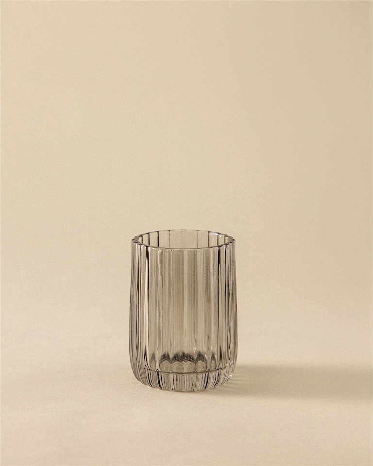 image 1 of Cosmic Counter Cup Tooth Brush Holder with Durable Plastic for Bathroom, Grey