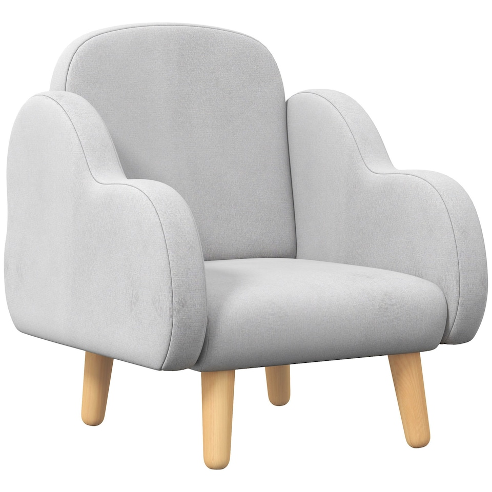 image 1 of ZONEKIZ Kids Armchair Toddler Sofa Chair Cloud-Shaped for 1.5-3 Years Purple
