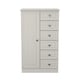 image 1 of Stirling 5 Drawer 1 Door Childrens Wardrobe in Grey Ash (Ready Assembled) | Grey | Grey Ash