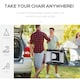 image 4 of Outsunny Zero Gravity Lounger Folding Recliner Chair w/ Cup Holder Grey