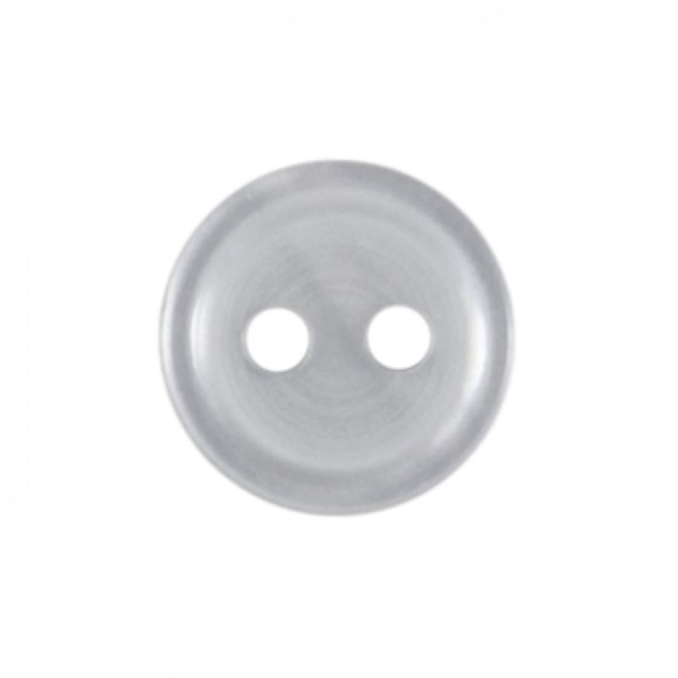 Crendon White Round Shirt Buttons for Dressmaking - 8mm - per value pack of 150
