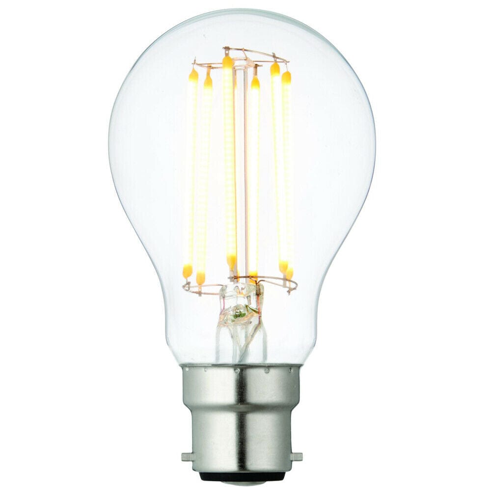 Loops B22 Bayonet Dimmable LED Filament Light Bulb 6W Warm White Clear Glass GLS Lamp