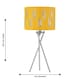 image 7 of Set of 2 Tripod Table Lamps with Ochre Fern Cut Out Shades | Chrome | Yellow | Large | 2