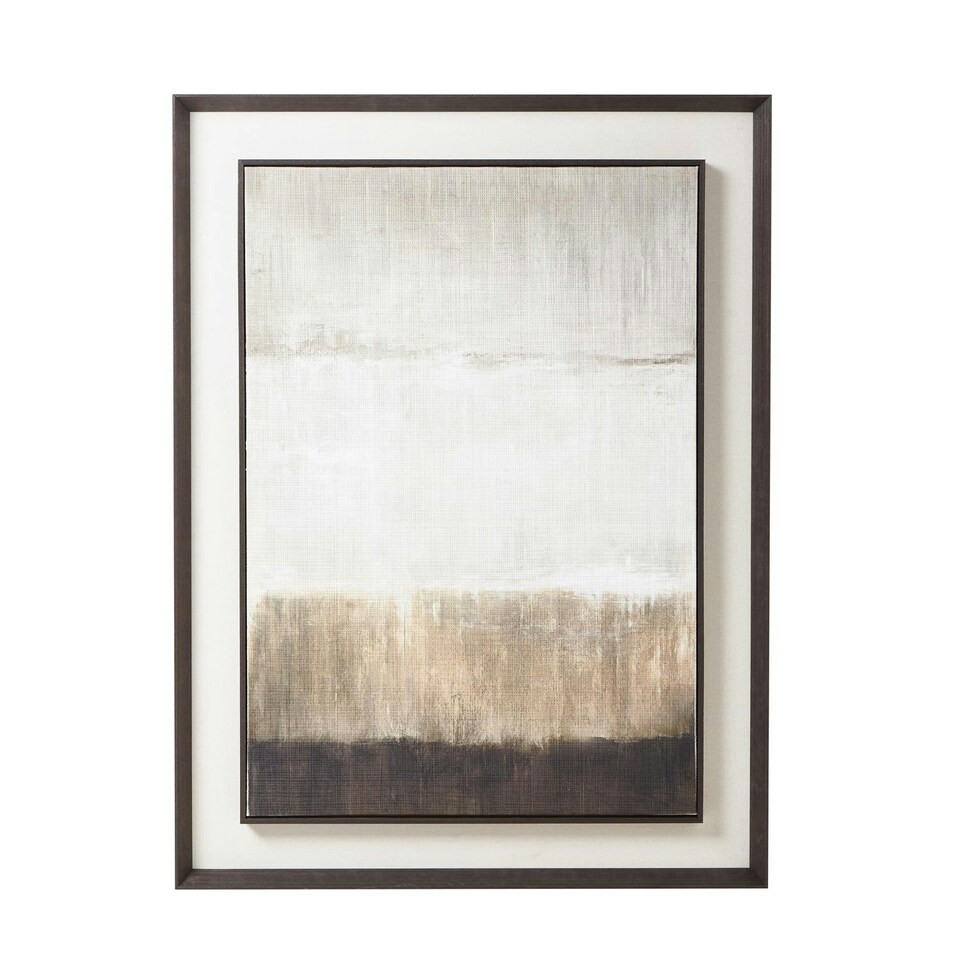 Hill Interiors Moderno Linen Framed Print - Brown/White/Grey - One Size
