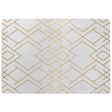 Golden Geo Pattern Rug | Multi