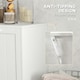 image 7 of kleankin Tilt-out Laundry Storage Cabinet with 2 Compartment Hampers, White