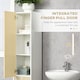 image 5 of kleankin 5-Tier Modern Tall Bathroom Cabinet with Adjustable Shelves White