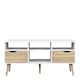 image 2 of Oslo TV Unit Wide 2 Drawers 4 Shelves in White and Oak