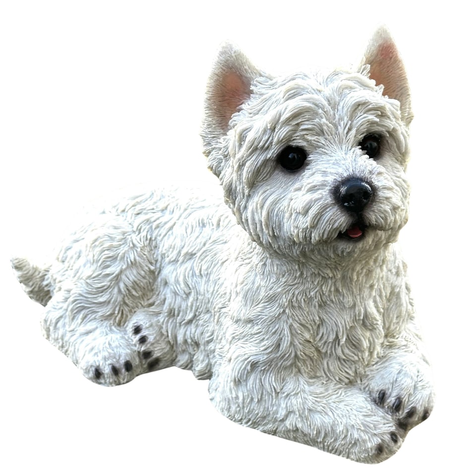 image 1 of West Highland Terrier Figurine In An Alert Pose Realistic Home Or Garden Decoration