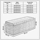 image 3 of 90cm Large Plain Safar Storage Ottoman Box, Black Naples Upholstered Deep Storage Ottoman End of Bed Bench